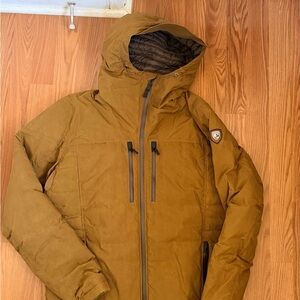 Kuhl Wyldefire Teak Mens Down Waxed Jacket Large